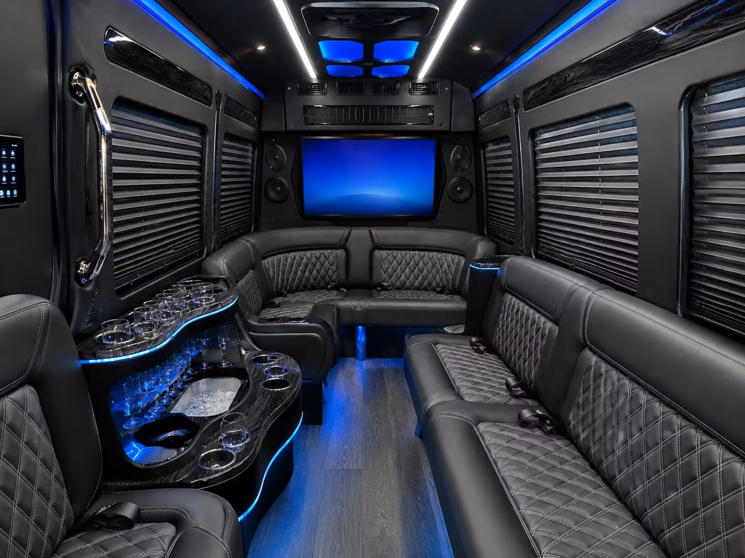 a sprinter van or minibus is perfect for intimate victorville wedding parties